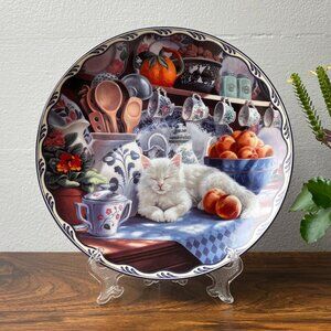 Collectible Plate Mabel's Sunny Retreat Mary Ann Lasher Warm Country Moments Cat